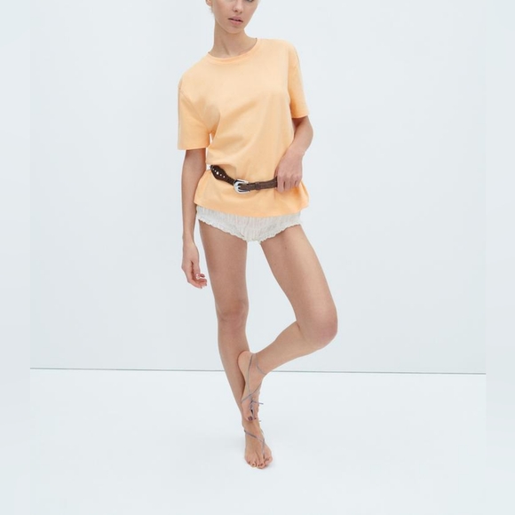 ZARA BASIC COTTON T-SHIRT - Picture 1 of 6